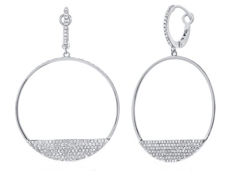 14k Gold 0.72 Carat Open Diamond Circle Earrings. Available in Rose, White or Yellow. Supply