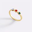 Dainty 3 Birthstone Ring Online