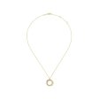 Gabriel 14K Yellow-White Gold Interlocking Circles Pendant Necklace with 0.26 ct Diamond Pavé Sale