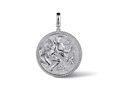 Gabriel Sterling Silver White Sapphire Bujukan Taurus Medallion For Discount