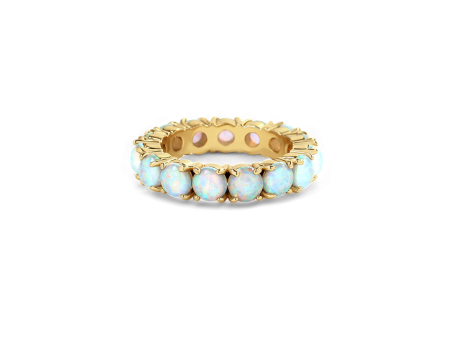 Blue Opal Eternity Ring on Sale