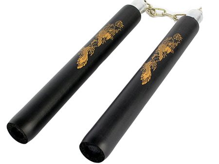 Harjoitusase - Nippon Sport - Nunchaku - Vaahtomuovi kahvat ketjulla - Musta Supply