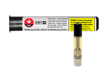 HWY 59 Lemon Haze Live Terp Liquid Diamond 510 Vape Cartridge For Sale