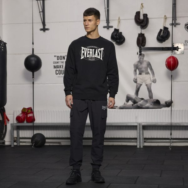 Sweatshirt - Everlast -  Worldwide Greatest Crew Sweat  - Black Fashion