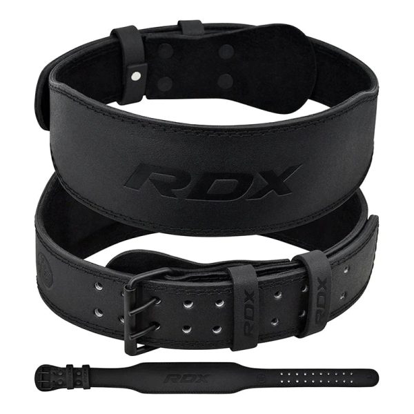 Weightlifting Belt - RDX - Leather 4 Inch - Black Cheap