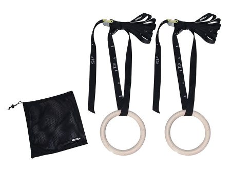 Gymnastics Rings - Tunturi -  23cm x 28mm  - Ruskea - Puu For Cheap