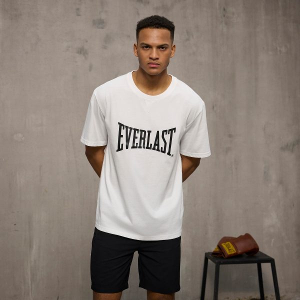 T-Shirt - Everlast -  Oversized Iconic Maximized Logo Tee  - White Supply