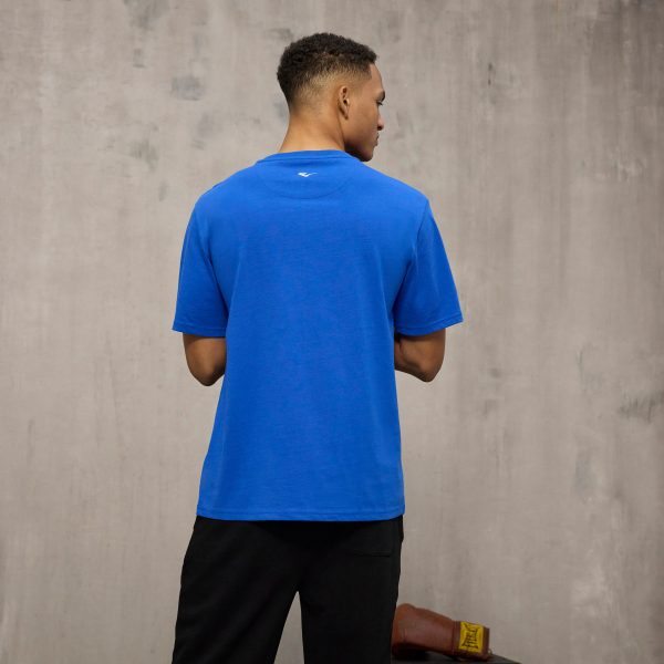 T-Shirt - Everlast -  Oversized Iconic Maximized Logo Tee  - Blue Online