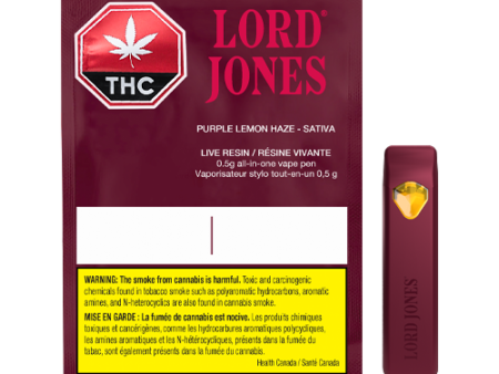 Lord Jones Live Resin Purple Lemon Haze Disposable Vape Online Hot Sale