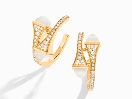 Cleo Diamond Open Hoop Earrings Online Hot Sale