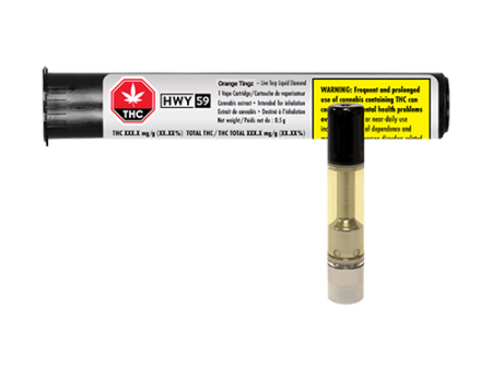 HWY 59 Orange Tingz Live Terp Liquid Diamond 510 Vape Cartridge For Cheap