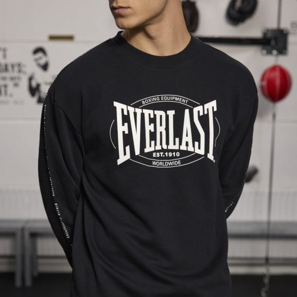 Sweatshirt - Everlast -  Worldwide Greatest Crew Sweat  - Black Fashion