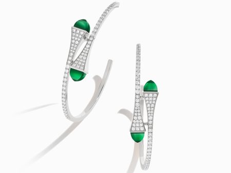 Cleo Diamond Midi Hoop Earrings Discount