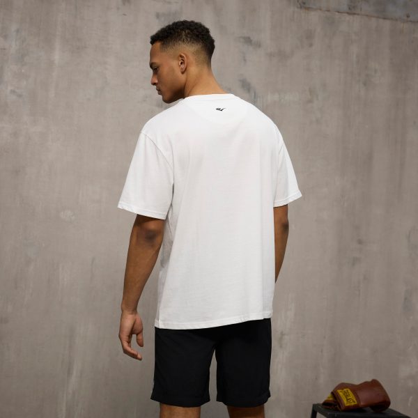 T-Shirt - Everlast -  Oversized Iconic Maximized Logo Tee  - White Supply