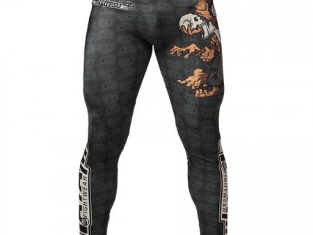 Grappling Tights - Tatami Spats - Thinker Monkey - Musta For Cheap