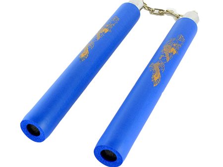 Harjoitusase - Nippon Sport - Nunchaku - Vaahtomuovi kahvat ketjulla - Sininen Online Hot Sale