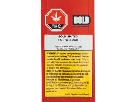 BOLD Limited Tiger s Blood 510 Vape Cartridge Online Sale