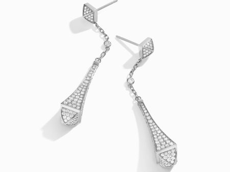 Cleo Full Diamond Teardrop Earrings Cheap