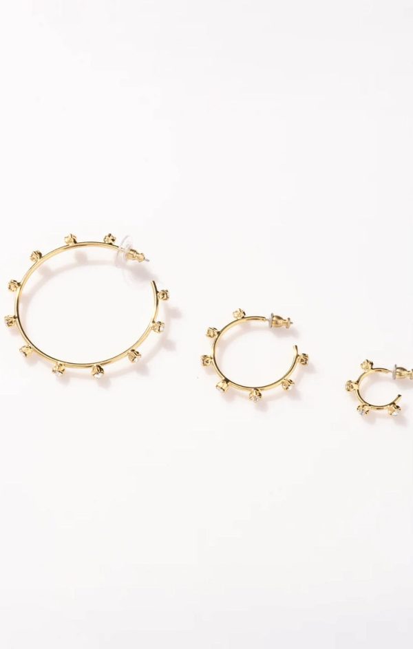 Faithy Jewels Large Amanda Hoop Earrings ~ Gold on Sale