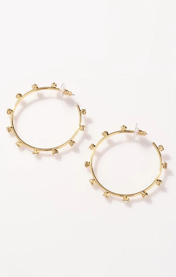 Faithy Jewels Large Amanda Hoop Earrings ~ Gold on Sale