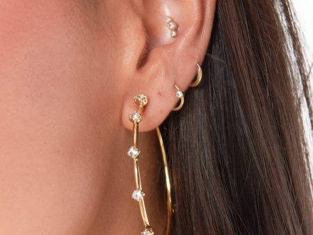 Faithy Jewels Large Amanda Hoop Earrings ~ Gold on Sale