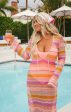 Vacay Coverup ~ Melon Mixed Crochet Hot on Sale