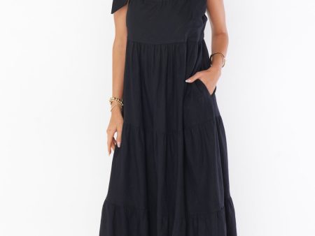 Arabella Maxi Dress ~ Black Linen Online