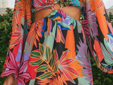 Go Out Cut Out Mini Dress ~ Tropical Paradise on Sale